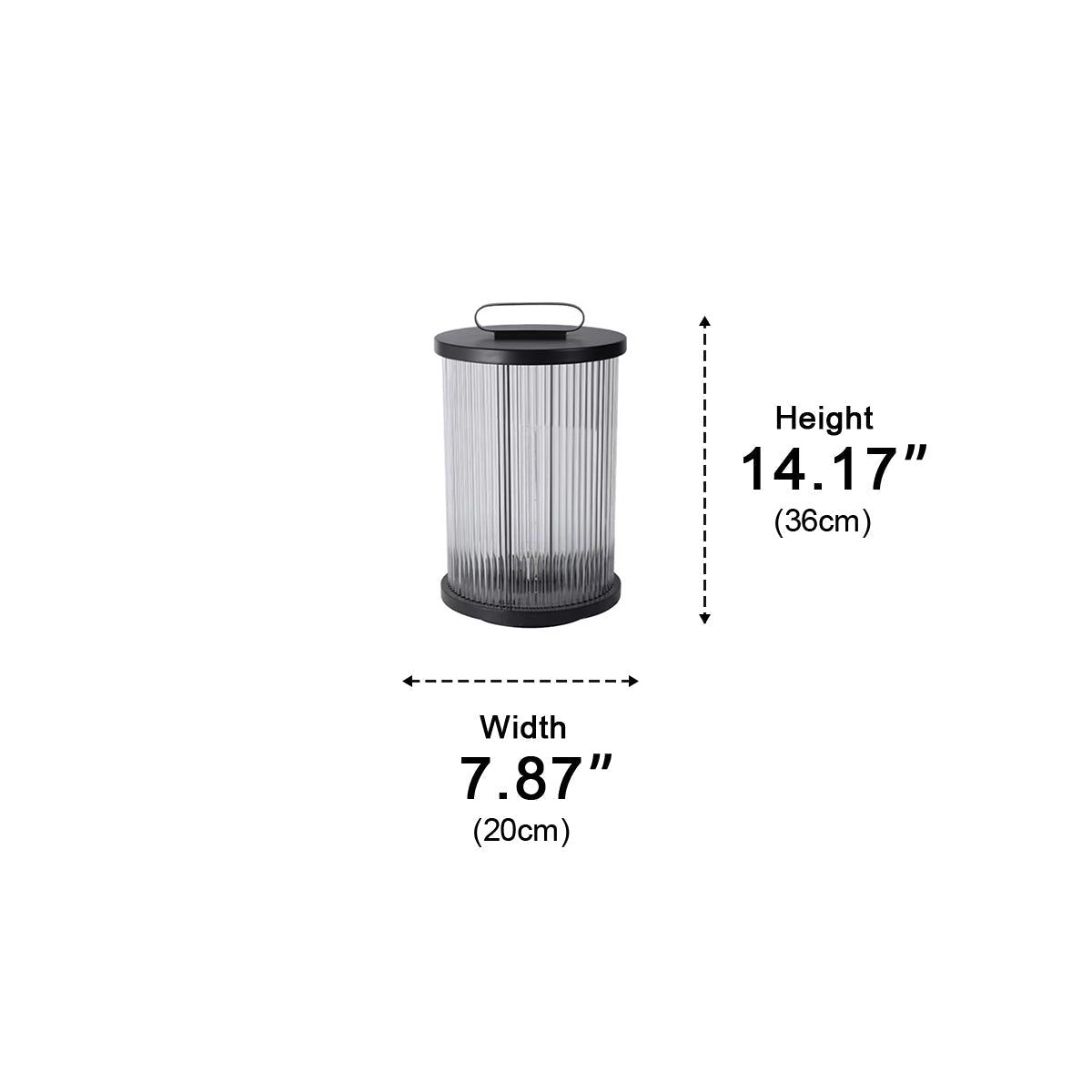 Waterproof Cylinder Outdoor Lantern Post Light Pathway Lighting