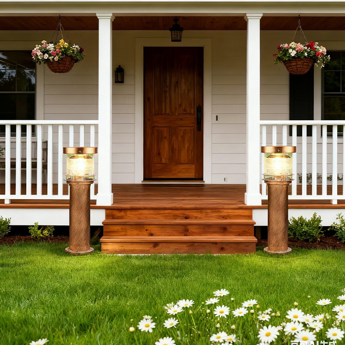 Waterproof Cylinder Tiered LED Outdoor Landscape Lighting - Flare Shack