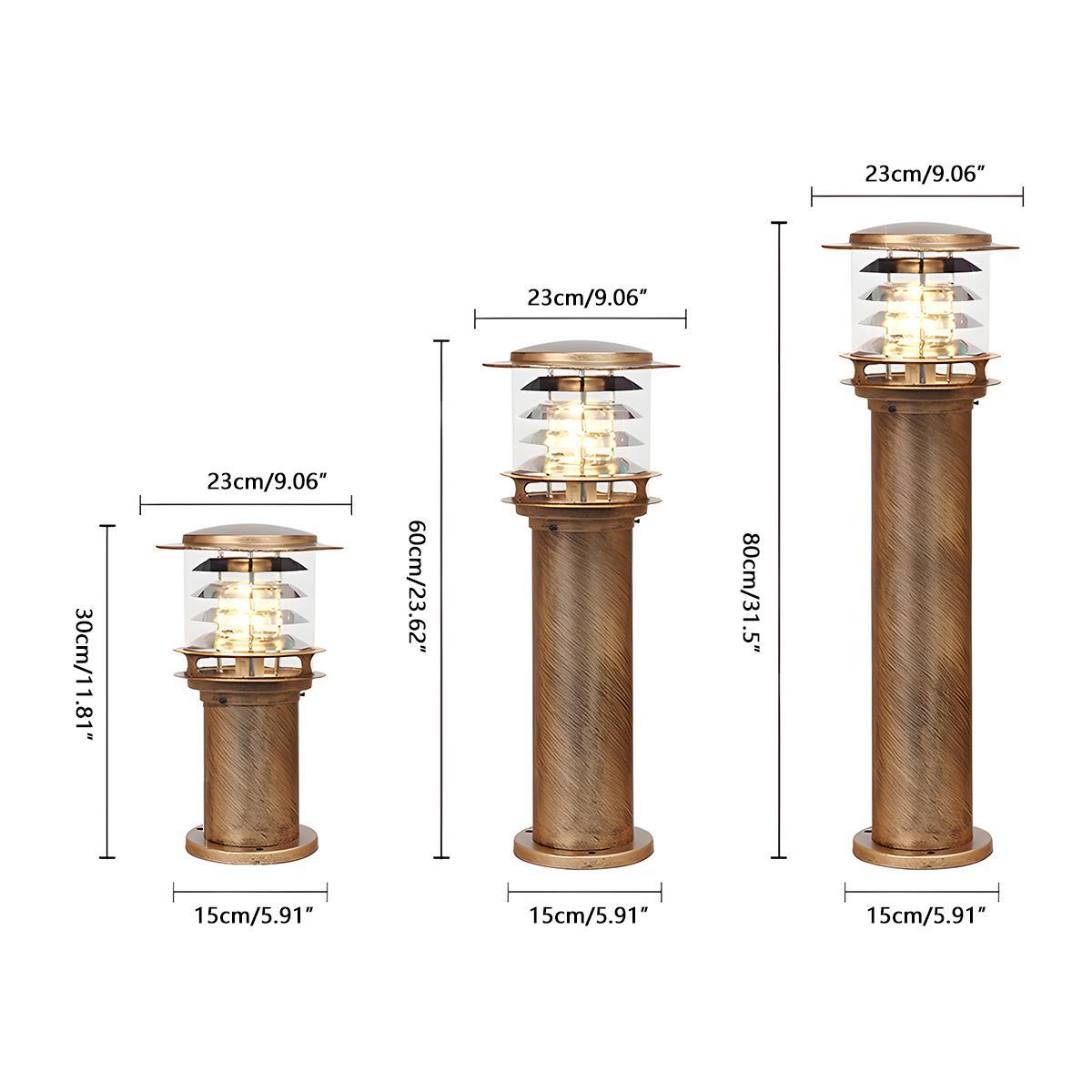 Waterproof Cylinder Tiered LED Outdoor Landscape Lighting