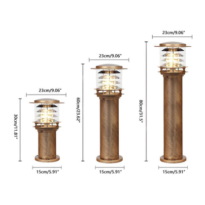 Waterproof Cylinder Tiered LED Outdoor Landscape Lighting