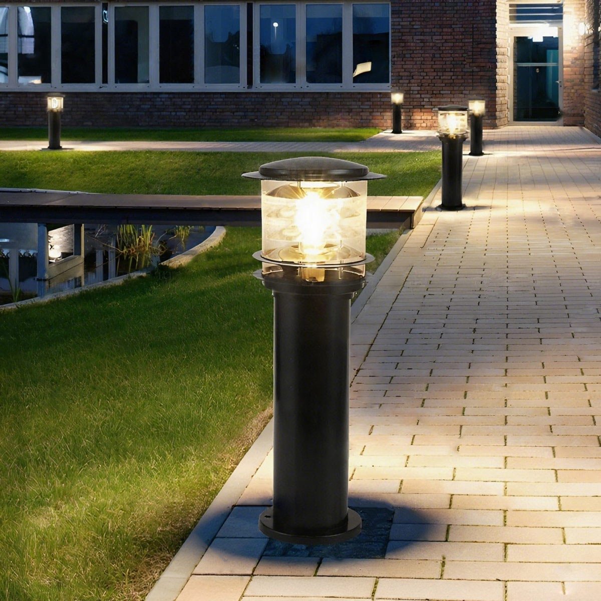 Waterproof Cylinder Tiered LED Outdoor Landscape Lighting - Flare Shack