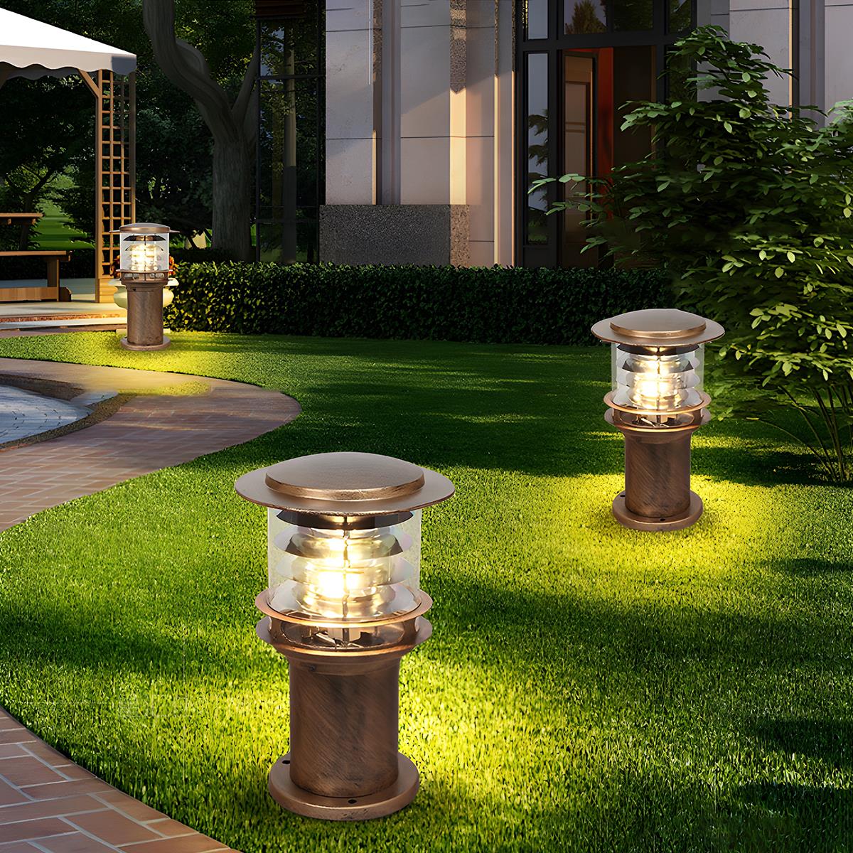 Waterproof Cylinder Tiered LED Outdoor Landscape Lighting - Flare Shack