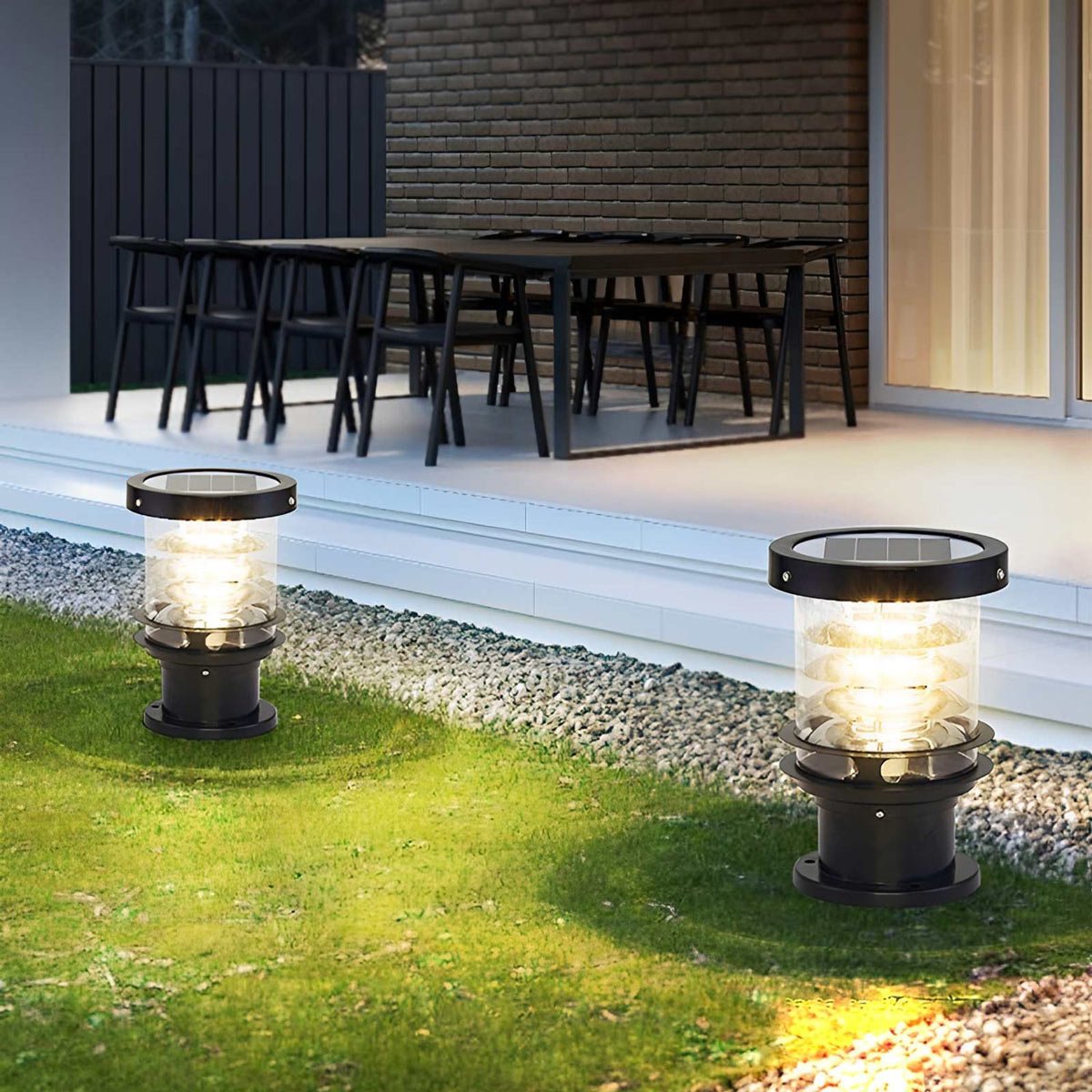 Waterproof Cylinder Tiered LED Outdoor Landscape Lighting - Flare Shack