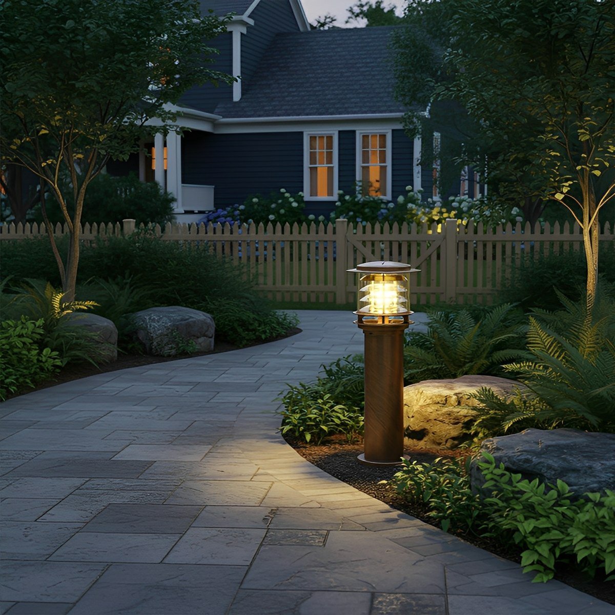 Waterproof Cylinder Tiered LED Outdoor Landscape Lighting - Flare Shack