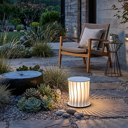 Waterproof Cylindrical Twisted Outdoor Post Light Pathway Lighting - Flare Shack