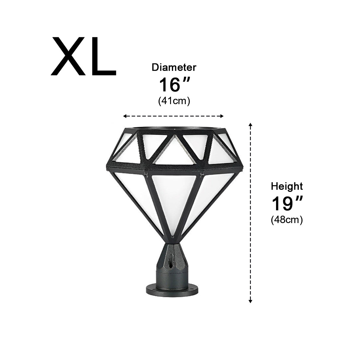 Waterproof Diamond Shape Post Cap Lights Fence Lighting