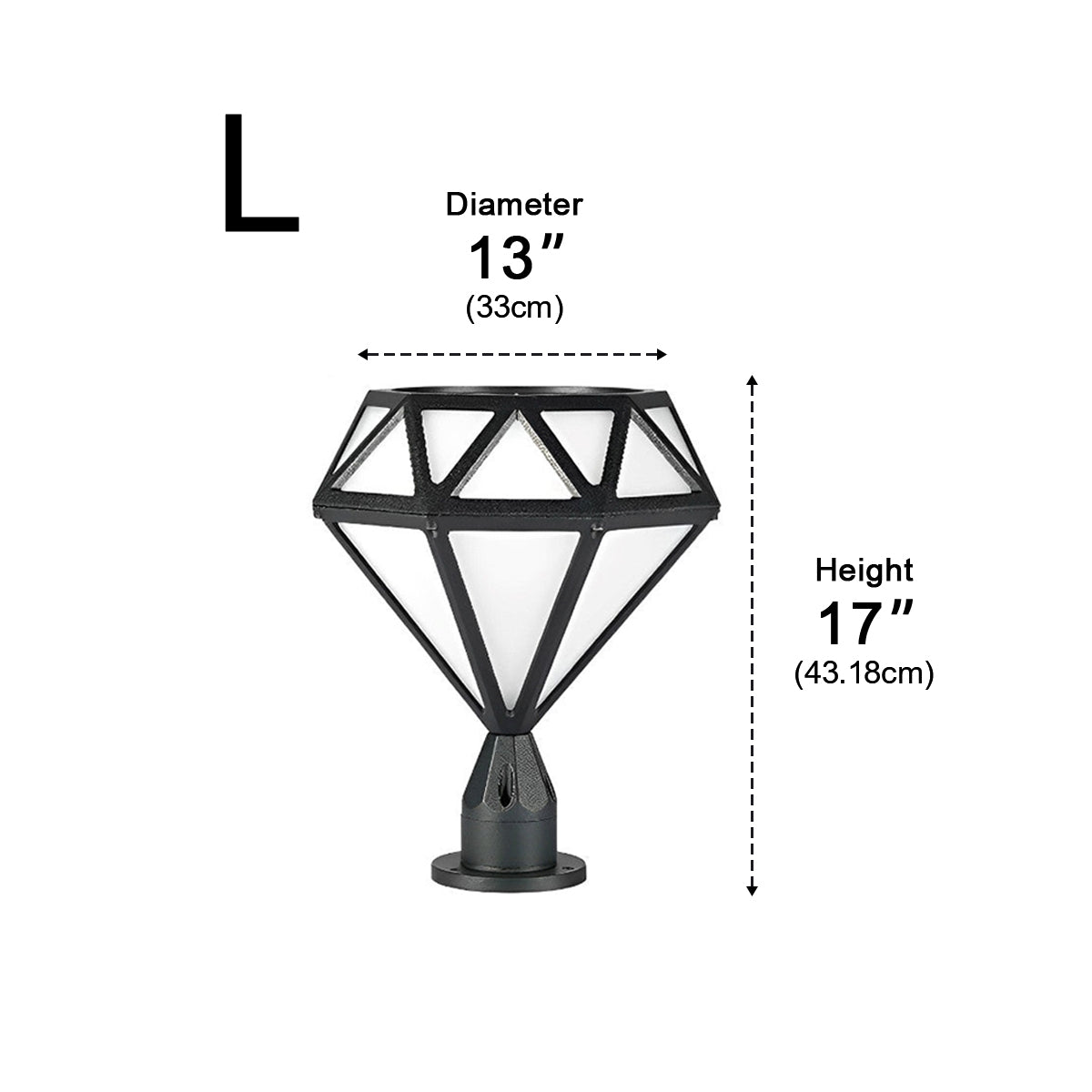 Waterproof Diamond Shape Post Cap Lights Fence Lighting