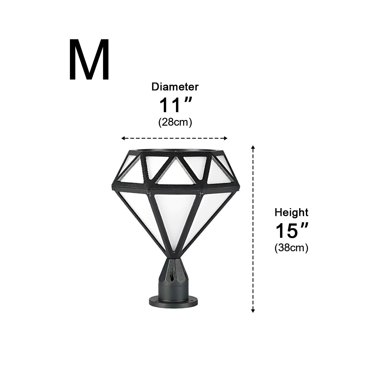 Waterproof Diamond Shape Post Cap Lights Fence Lighting