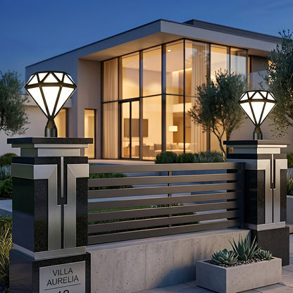 Waterproof Diamond Shape Post Cap Lights Fence Lighting