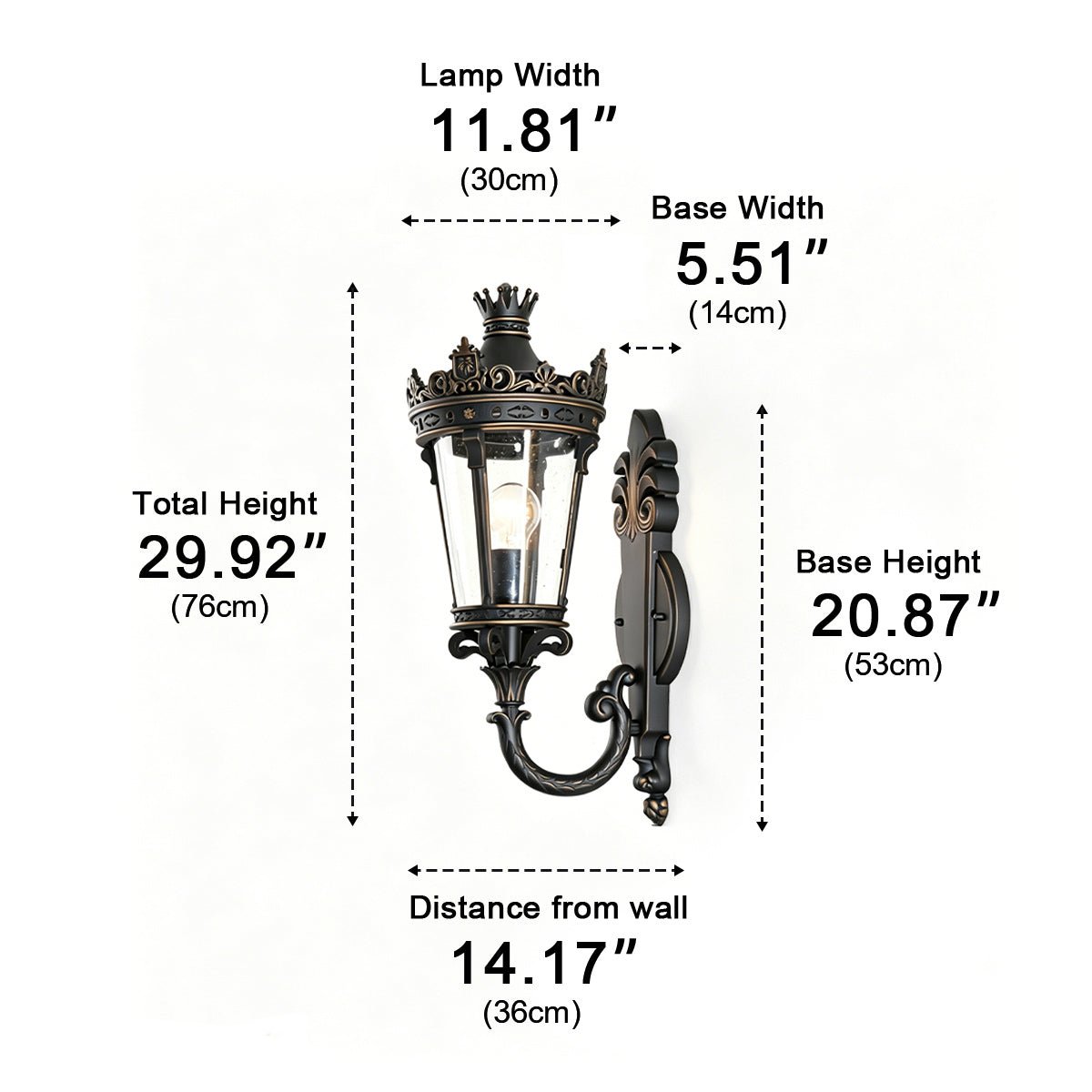 Waterproof European Mid-Century Outdoor Wall Light