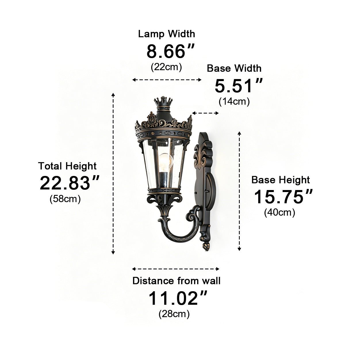 Waterproof European Mid-Century Outdoor Wall Light