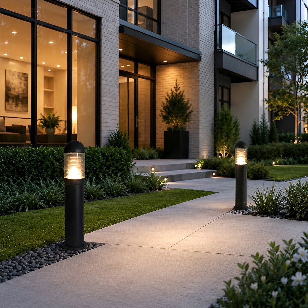 Waterproof Fence Patio Courtyard Park Yard Aluminum Pillar Post Column Lamp - Flare Shack