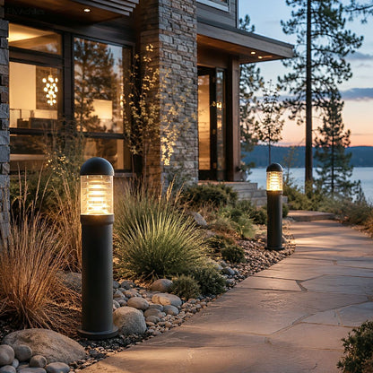 Waterproof Fence Patio Courtyard Park Yard Aluminum Pillar Post Column Lamp - Flare Shack
