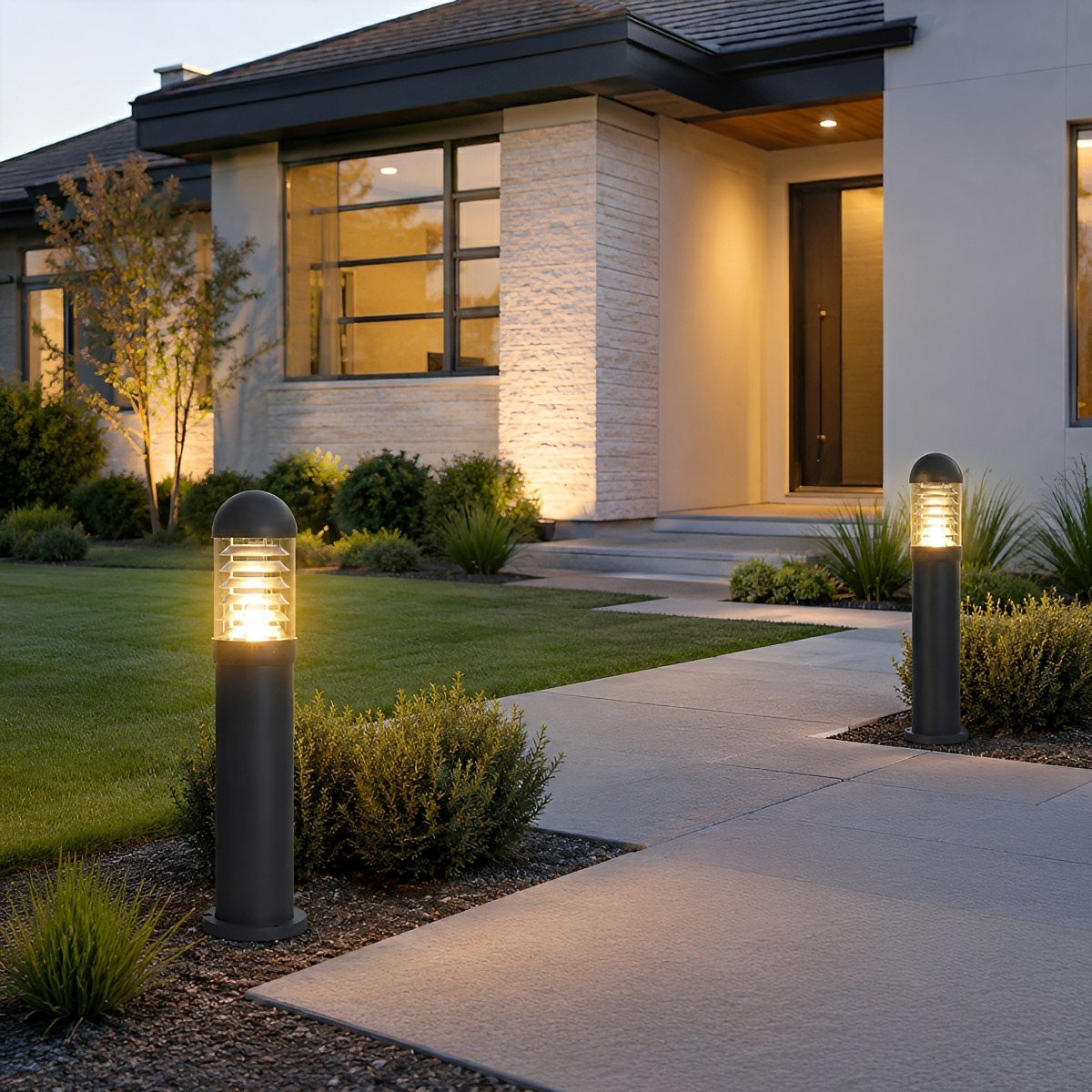 Waterproof Fence Patio Courtyard Park Yard Aluminum Pillar Post Column Lamp - Flare Shack
