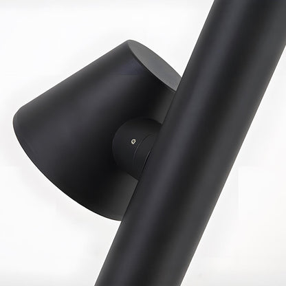 Waterproof Flash Black Modern Column Outdoor Street Pole Lights
