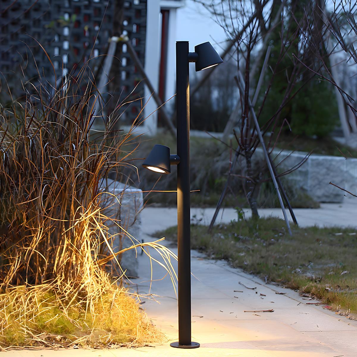 Waterproof Flash Black Modern Column Outdoor Street Pole Lights