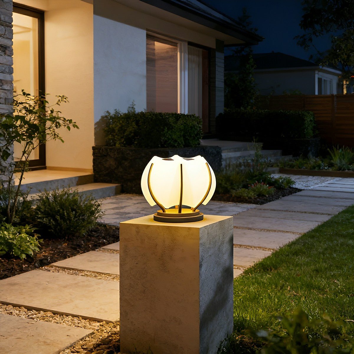 Waterproof Flower LED Outdoor Post Lights - Flare Shack