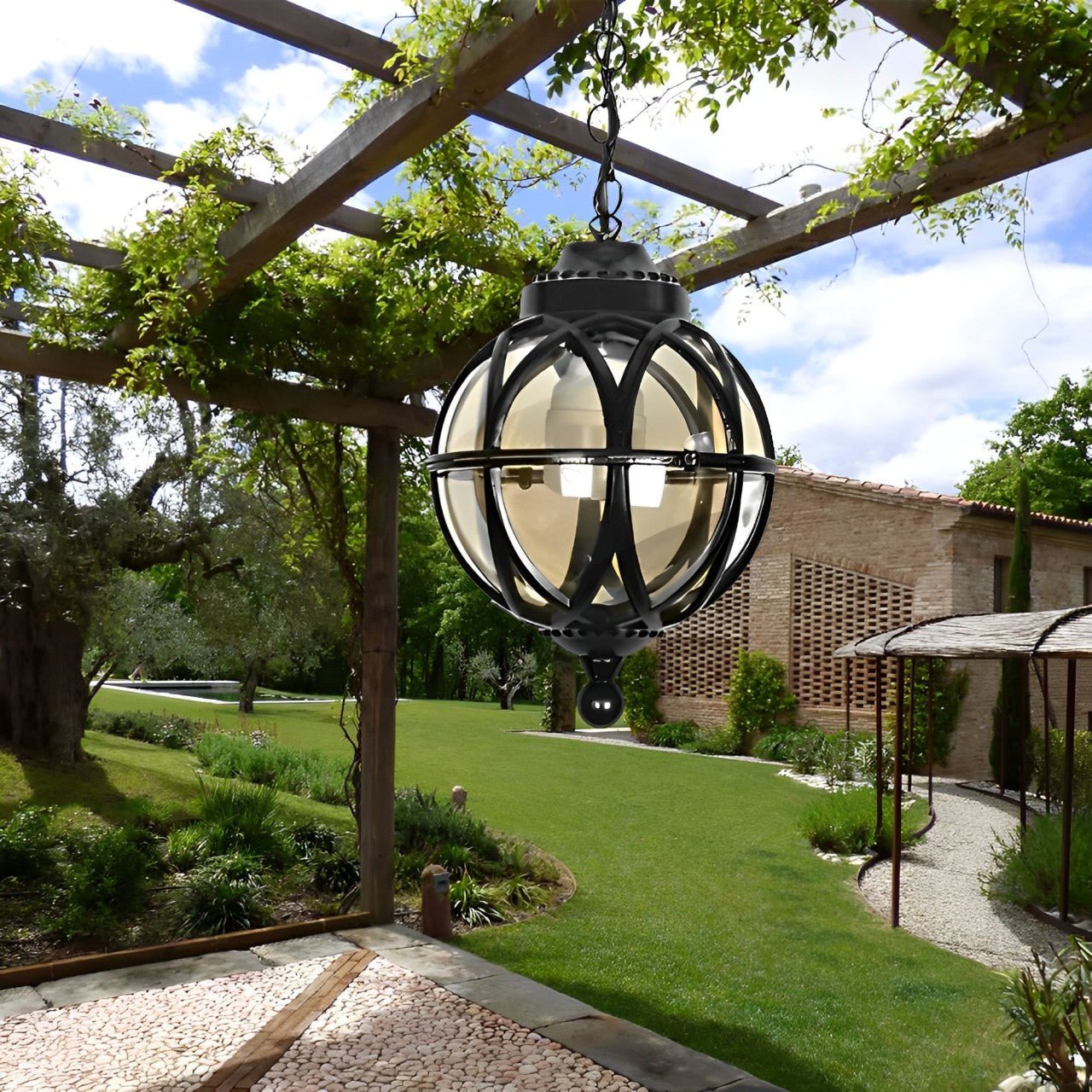 Waterproof Globe Outdoor Hanging Pendant Lights - Flare Shack