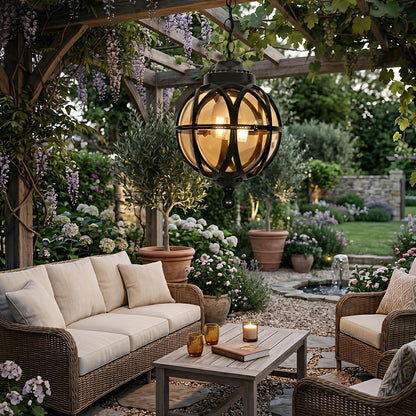 Waterproof Globe Outdoor Hanging Pendant Lights - Flare Shack