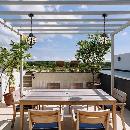 Waterproof Globe Outdoor Hanging Pendant Lights