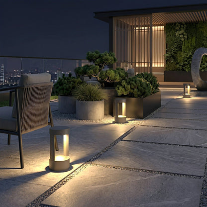 Waterproof Hollow Cylindrical Shaped LED Lamp Post Lights