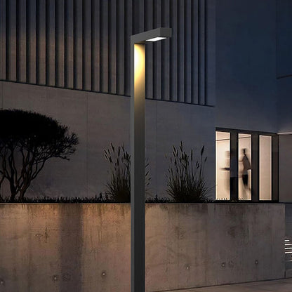 Waterproof LED Black Modern Column Outdoor Pole Street Light - Flare Shack