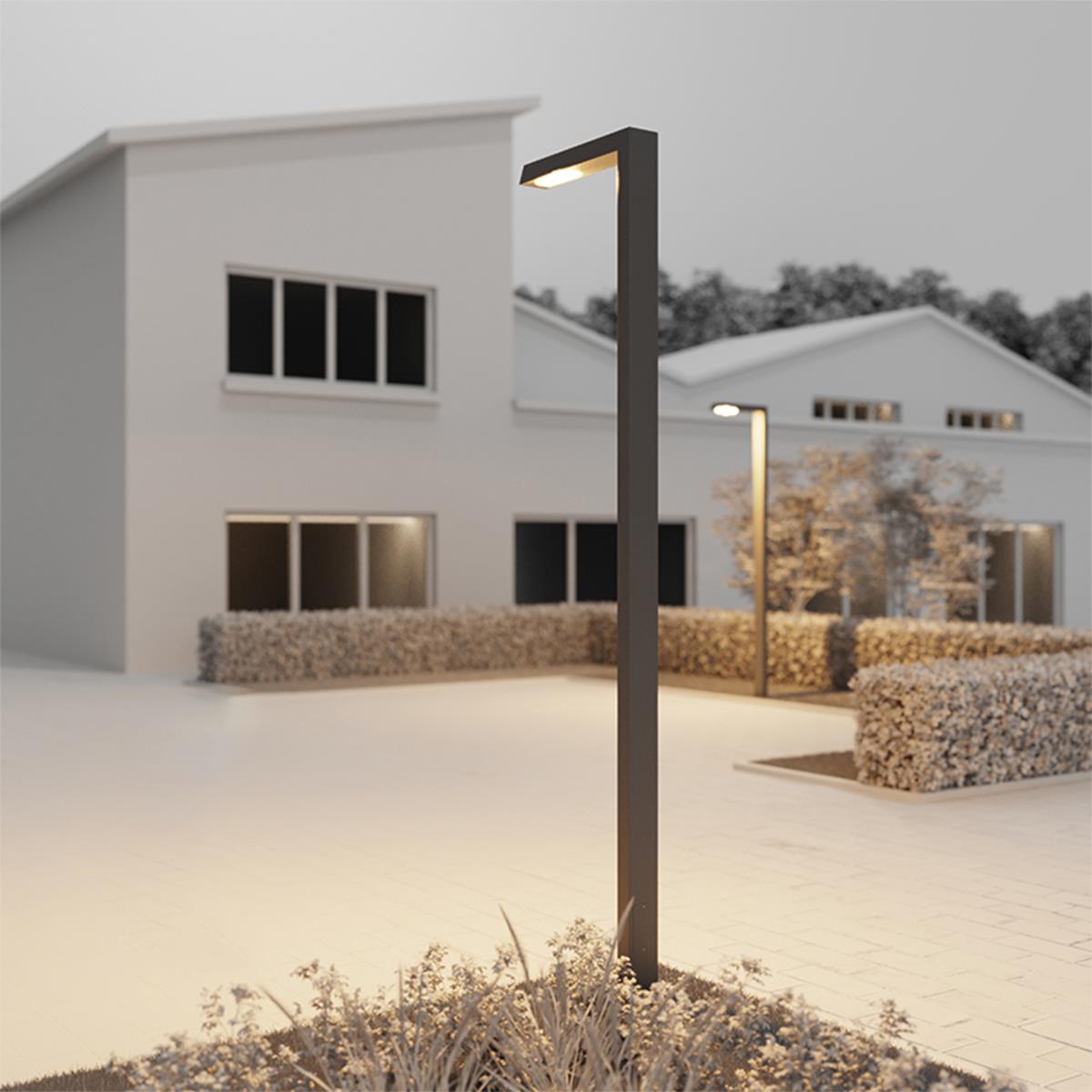 Waterproof LED Black Modern Column Outdoor Post Lights - Flare Shack