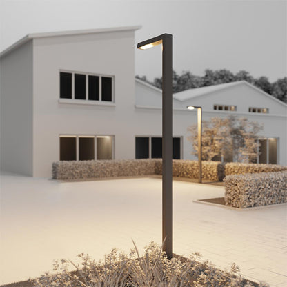 Waterproof LED Black Modern Column Outdoor Post Lights - Flare Shack