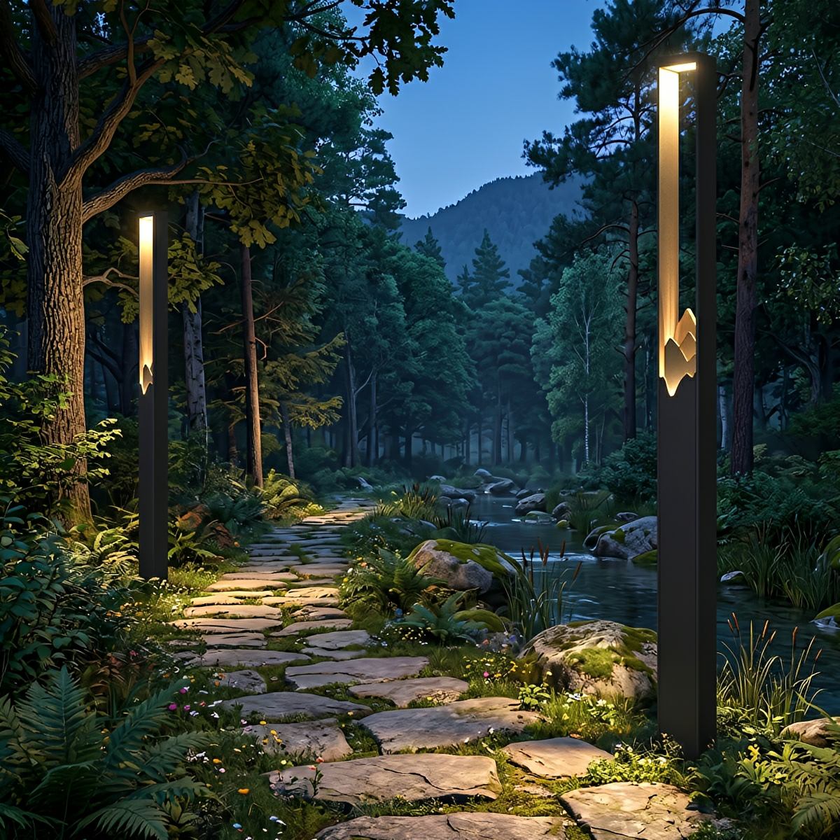 Waterproof LED Mountain Scenery Outdoor Path Lights