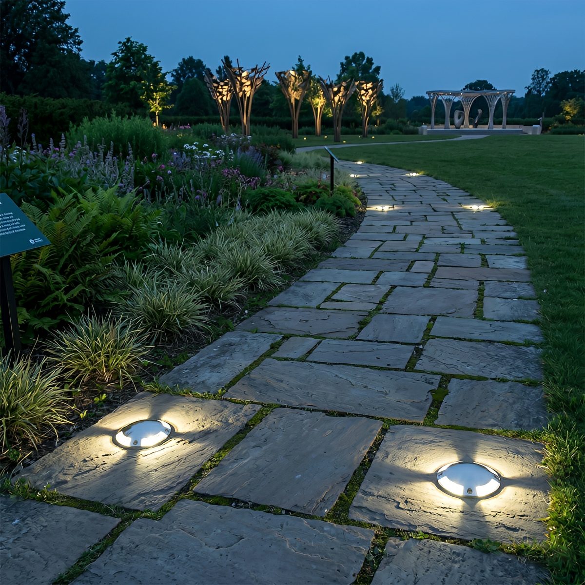 Waterproof Mdern Round LED Outdoor Step Lights Deck Stair Lights - Flare Shack