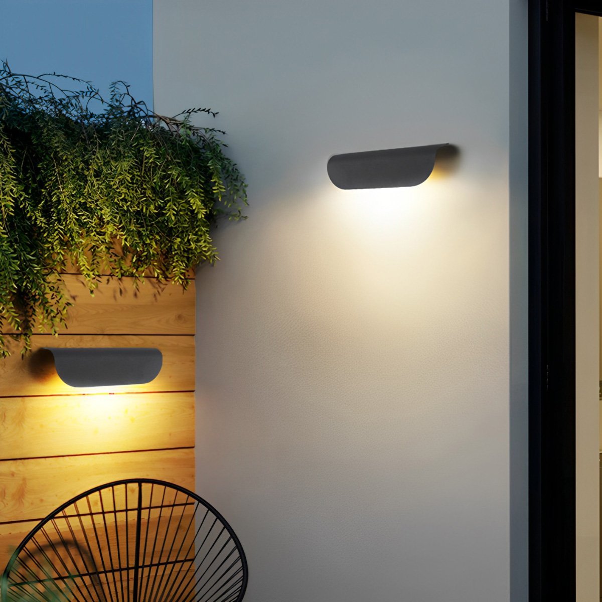 Waterproof Minimalist Arc - shaped LED Outdoor Wall Sconces - Flare Shack