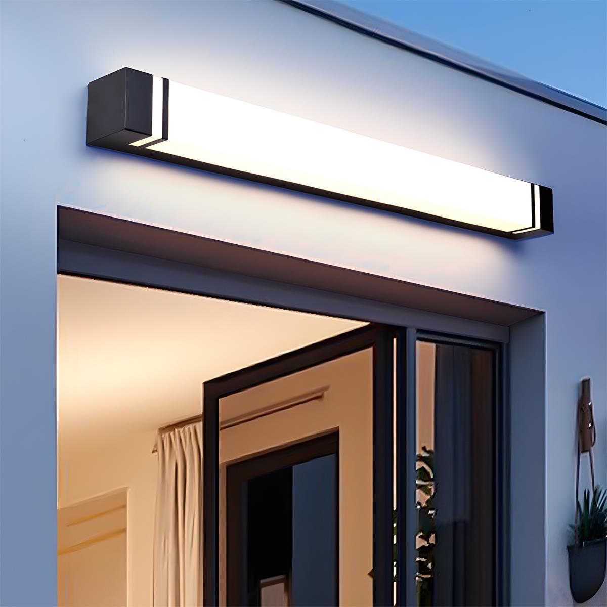 Waterproof Minimalist Rectangle LED Outdoor Wall Sconces Porch Lights - Flare Shack