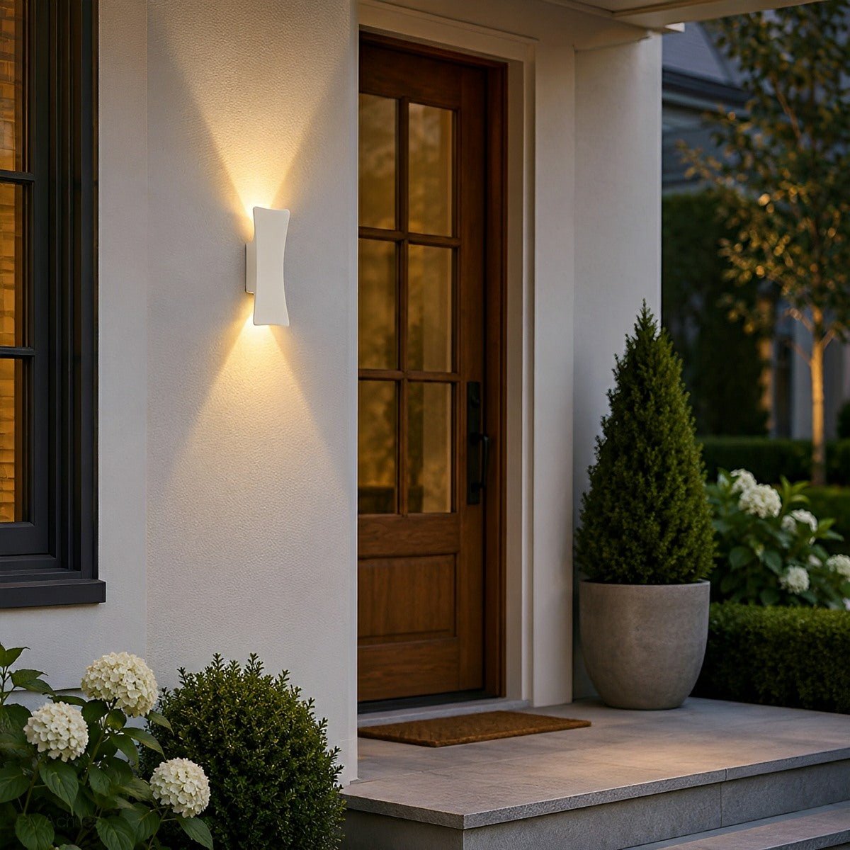 Waterproof Modern Arc Up and Down Outdoor Wall Light - Flare Shack