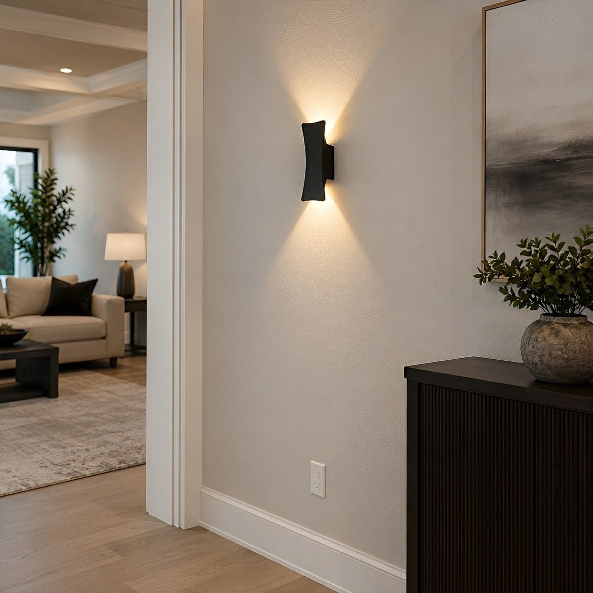 Waterproof Modern Arc Up and Down Outdoor Wall Light