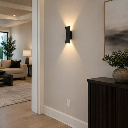 Waterproof Modern Arc Up and Down Outdoor Wall Light