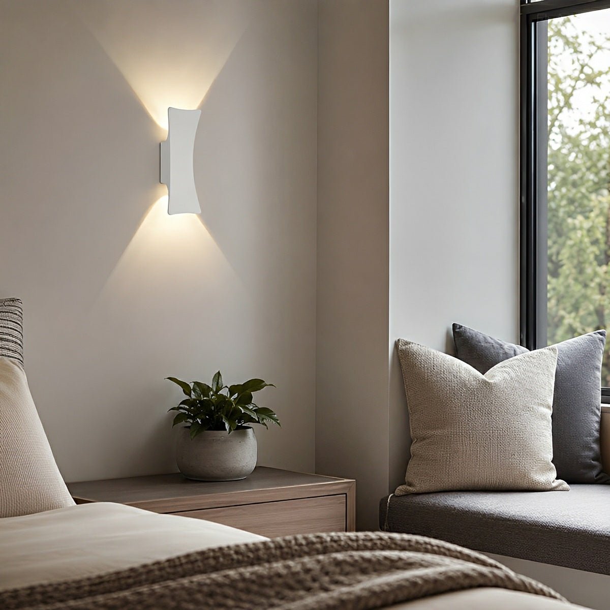 Waterproof Modern Arc Up and Down Outdoor Wall Light