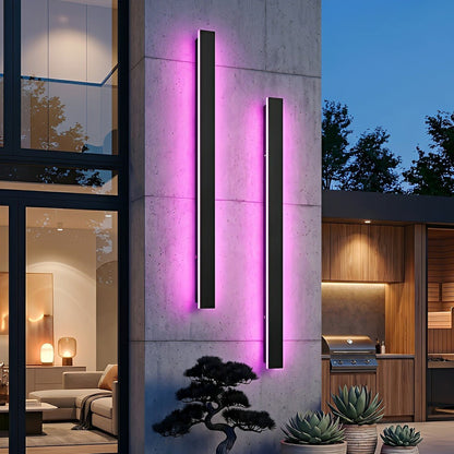 Waterproof Modern Black Long Strip LED Sconce Light Frosted Wall Light - Flare Shack