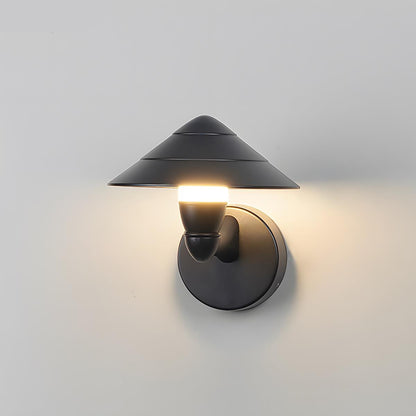 Waterproof Modern Black Umbrella Outdoor LED Wall Lights - Flare Shack