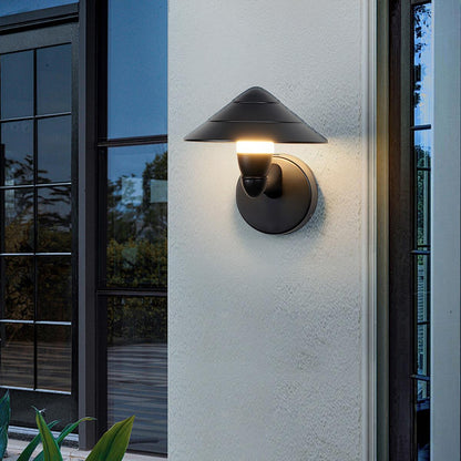 Waterproof Modern Black Umbrella Outdoor LED Wall Lights - Flare Shack