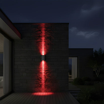 Waterproof Modern Black Up&Down LED Outdoor Wall Washer Spot Lights - Flare Shack