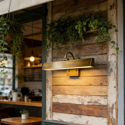 Waterproof Modern Copper Long Strip Outdoor Porch LED Wall Lights - Flare Shack