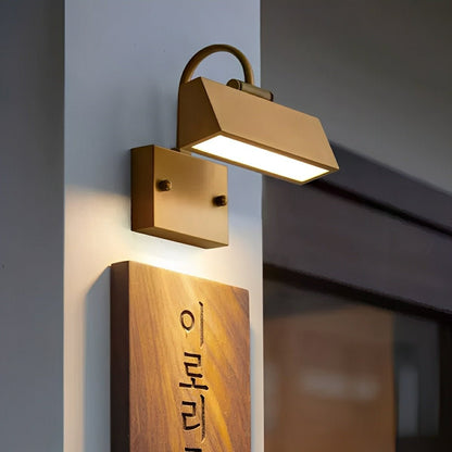 Waterproof Modern Copper Long Strip Outdoor Porch LED Wall Lights - Flare Shack