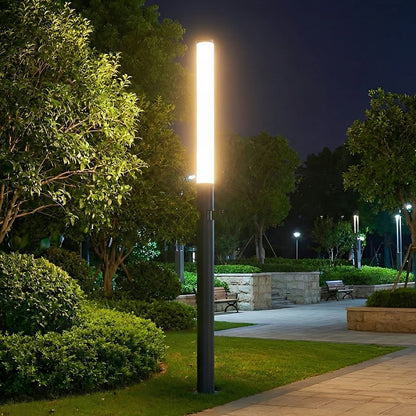 Waterproof Modern Cylinder Long Barrel Column Post Lights Pillar Lights - Flare Shack
