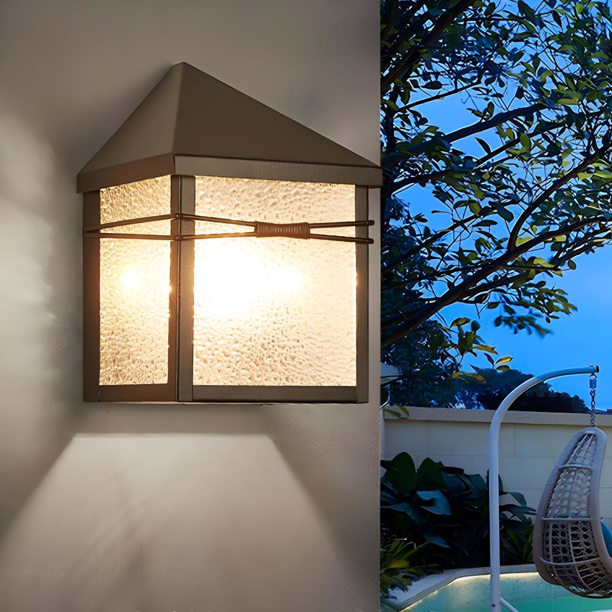 Waterproof Modern Farmhouse House Shape Outdoor LED Porch Wall Lights - Flare Shack