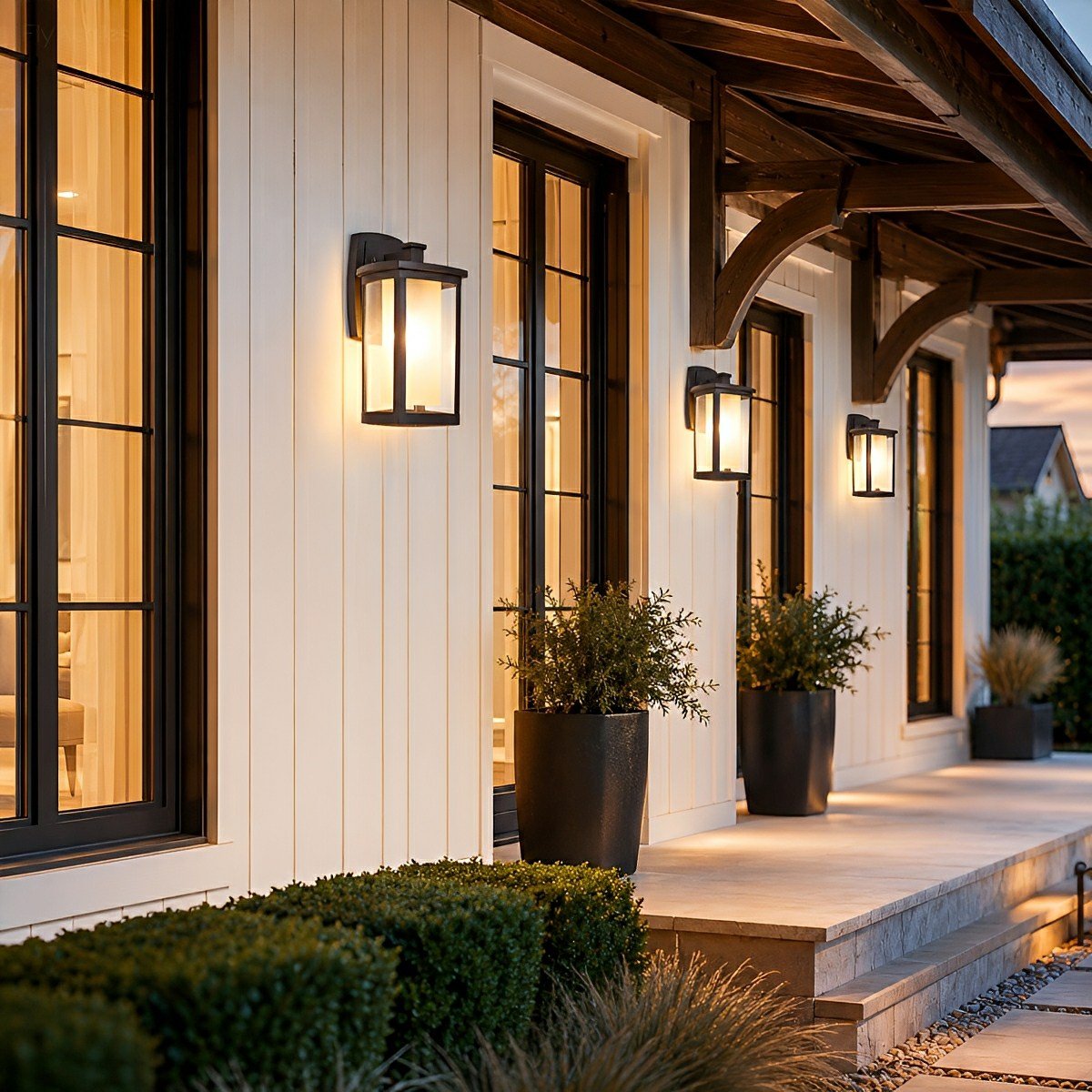 Waterproof Modern Farmhouse Outdoor LED Porch Wall Lights