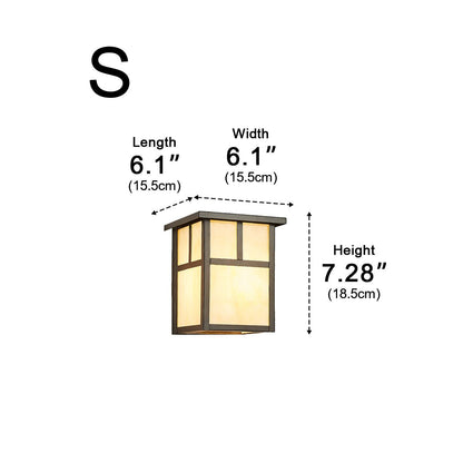 Waterproof Modern Farmhouse Square Outdoor LED Porch Wall Lights