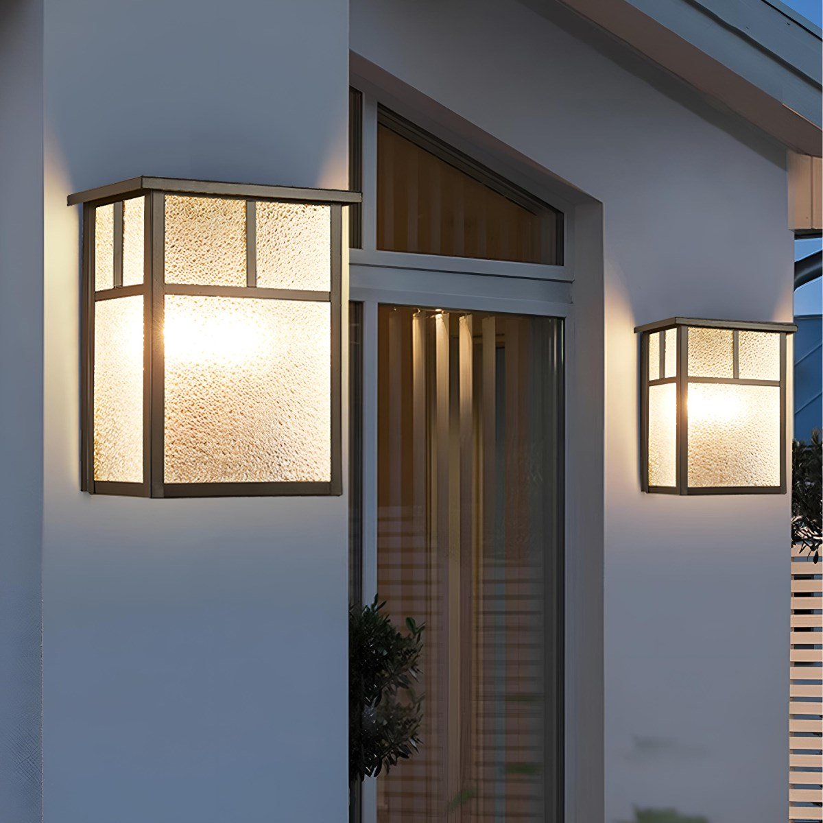 Waterproof Modern Farmhouse Square Outdoor LED Porch Wall Lights - Flare Shack