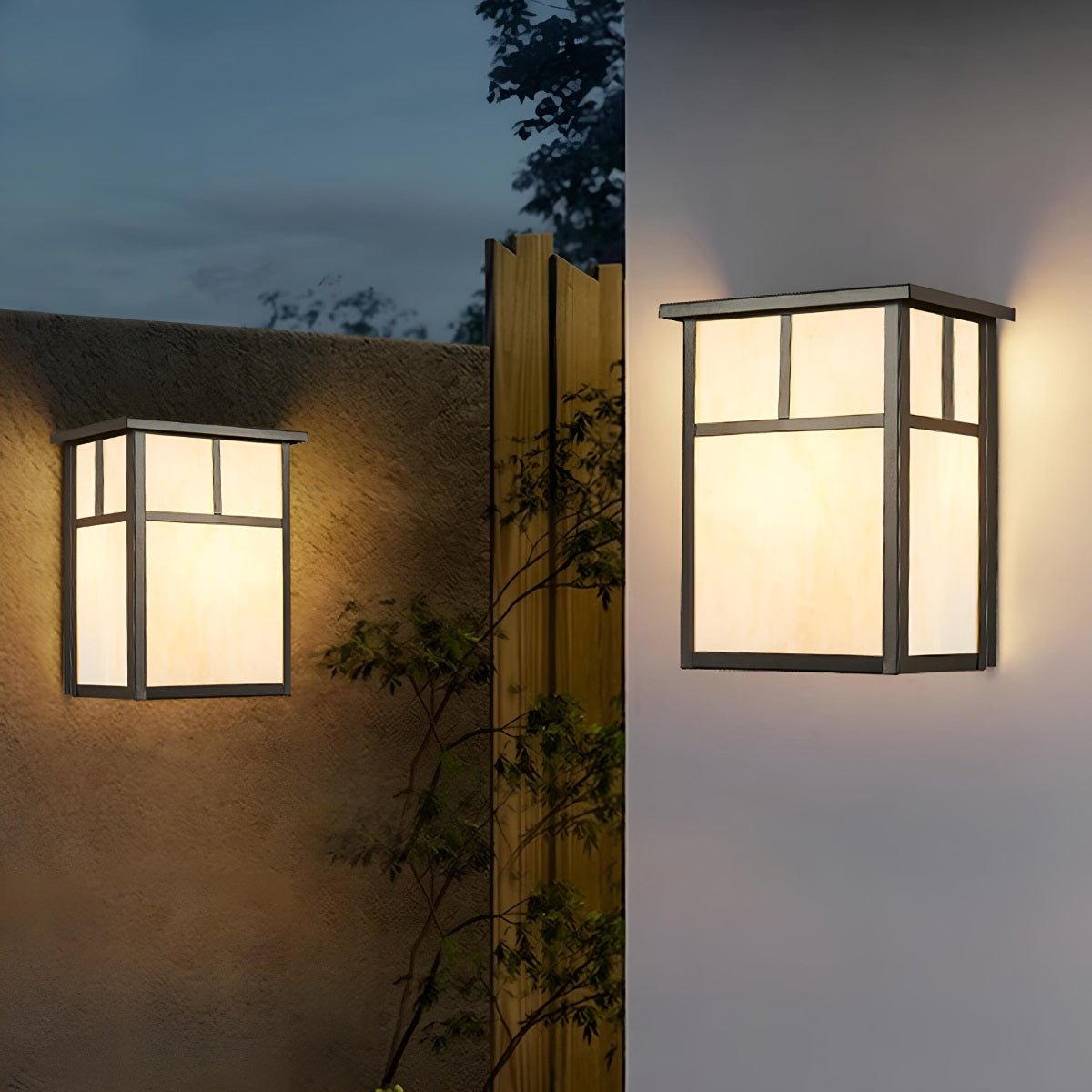 Waterproof Modern Farmhouse Square Outdoor LED Porch Wall Lights - Flare Shack