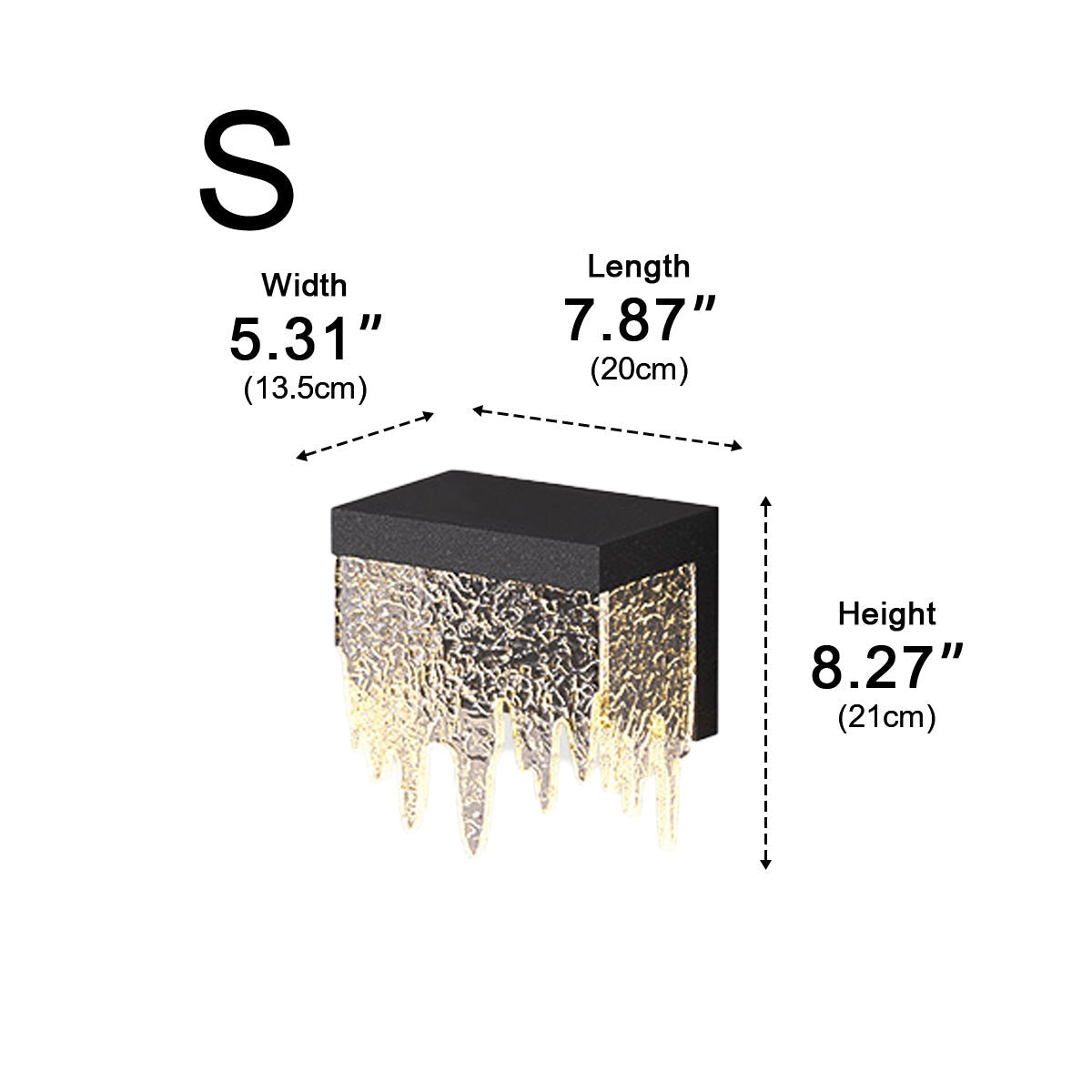 Waterproof Modern Farmhouse Waterfall Outdoor Porch LED Wall Lights