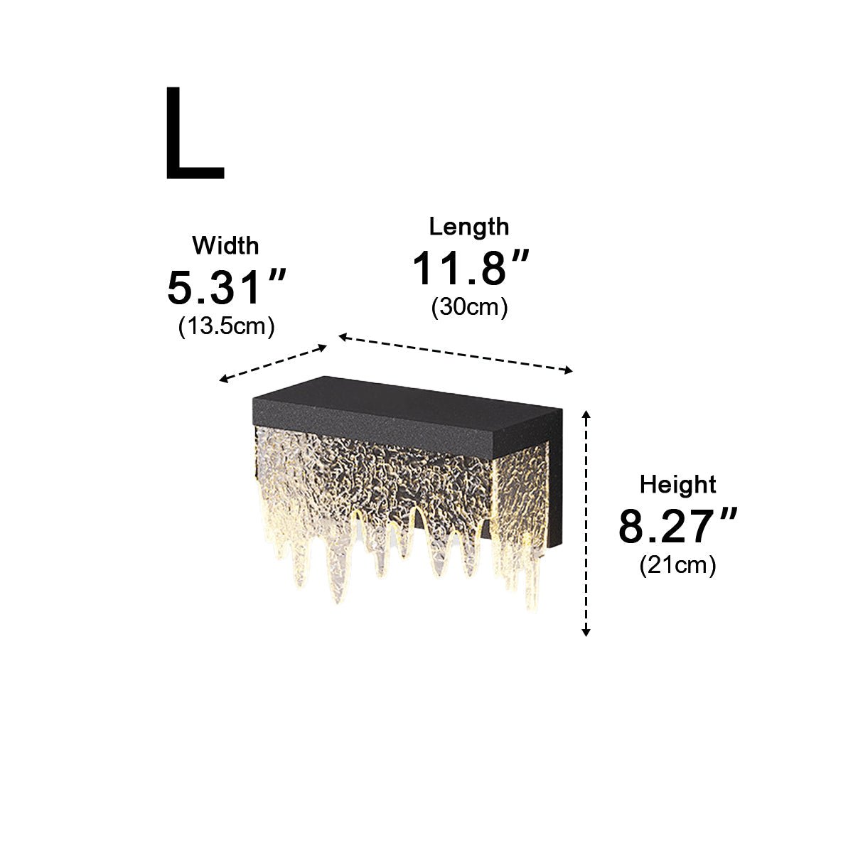 Waterproof Modern Farmhouse Waterfall Outdoor Porch LED Wall Lights